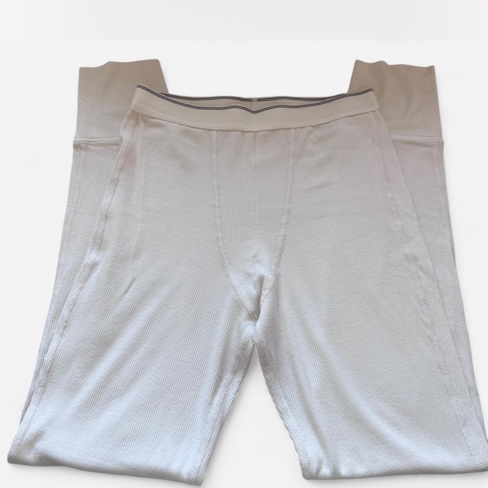 Vintage Joah Brown Cream Ribbed Leggings thermal - Picture 7 of 8